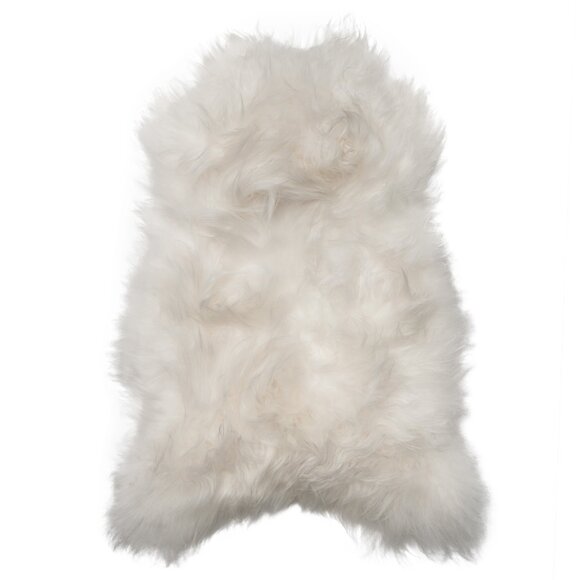 Natural Home Decor Icelandic Sheepskin Single Long-Haired Rug1-PieceWhite